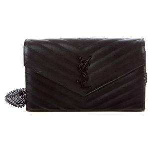 Black Saint Laurent monogram shoulder bag